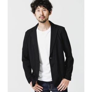 ジャケット テーラードジャケット ：ヘリンボンジャガードライトジャケット