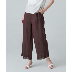 パンツ リネンウォッシュ イージーストレートパンツ