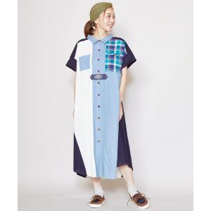 ワンピース シャツワンピース チャイハネ チェックパッチワークシャツワンピース Zozotown Paypayモール店 通販 Paypayモール