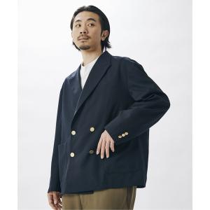 ジャケット テーラードジャケット T/W ダブル ネイビーブレザージャケット｜zozo