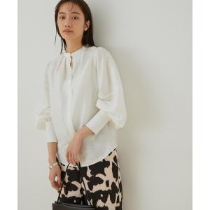 シャツ ブラウス ＜追加＞＜洗える＞【前後2WAY】バルーンスリーブブラウス