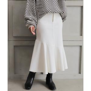 スカート デニム ストレッチデニム＆ツイルマーメイドスカート レディース