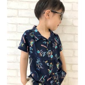 アロハシャツ ブラウス シャツ 総柄レーヨンアロハシャツ キッズ キッズ 子供服 男の子 女の子