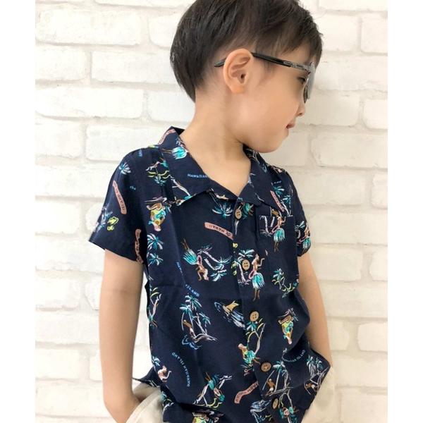 アロハシャツ ブラウス シャツ 総柄レーヨンアロハシャツ キッズ キッズ 子供服 男の子 女の子