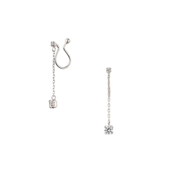 イヤリング K10WG スイングイヤリング レディース