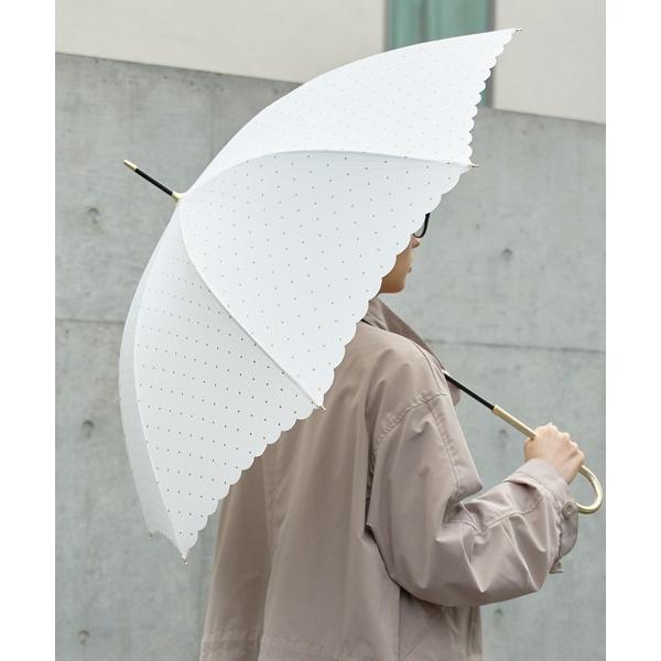 日傘 傘 「because」ドットグリッターヒートカット　雨傘　晴雨兼用　折りたたみ傘 BE-161...
