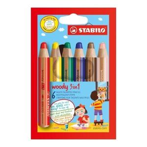 STABILO（スタビロ） ペン ウッディ 18色セット 10mm マルチ色鉛筆