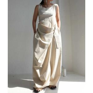 オールインワン ナチュラル綿麻オールインワン レディース