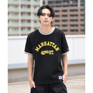tシャツ Tシャツ 【WEB限定/SHIPS別注】RUSSELL ATHLETIC: カレッジ プリント リンガー Tシャツ
