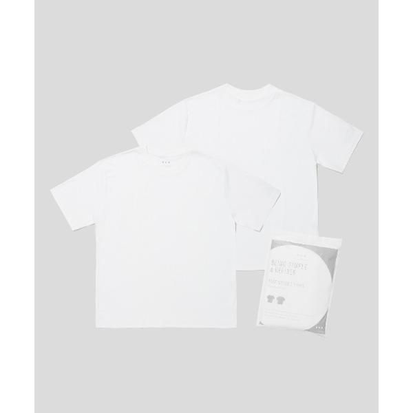 tシャツ メンズ 「unisex」2パックTシャツ クルーネック/モックネック Tシャツ