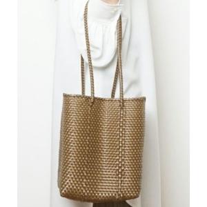 バッグ カゴバッグ メルカドバケット　ロングハンドル　ゴールド