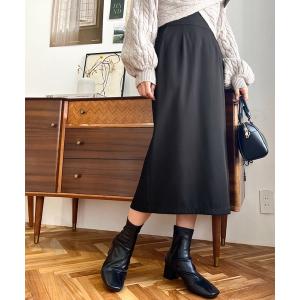 スカート エステルストレッチツイルハイウエストタイトスカート