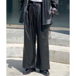 パンツ スラックス Toironier/トワロニエ/VEGAN BROOKS WIDE PANTS/ヴィーガンブルックスワイドパンツ