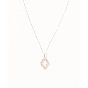 con affetto ネックレス K18 1粒ダイヤネックレス レディース
