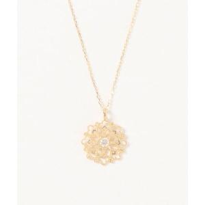 con affetto ネックレス Pt900/850ダイヤスクエアネックレス