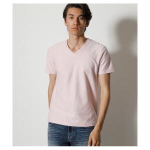 tシャツ Tシャツ MELANGE TACK BORDER V/N TOPS/メランジタックボーダーVネックトップス