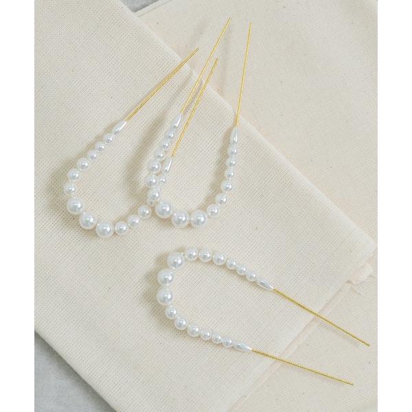 髪飾り　パール「3本セット」 レディース