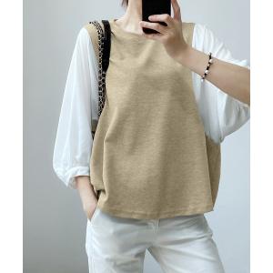 シャツ ブラウス レディース ボリュームスリーブ ギンガムチェックブラウス