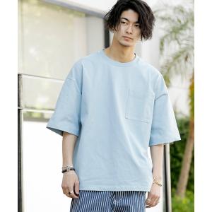 tシャツ Tシャツ ヘビーウェイト コットン 10.2オンス オーバーサイズ ビッグ Tシャツ 半袖 胸ポケット付き｜zozo