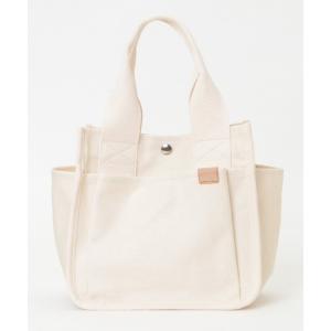 トートバッグ 帆布サイドポケ仕切り手提げトートバッグ レディース