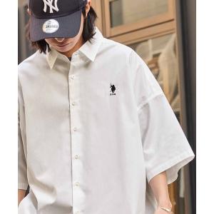 メンズ シャツ ブラウス U.S. POLO ASSN. /ユーエスポロアッスン 別注 ワンポイント刺繍ロゴ オーバーサイズ レギュラーカラーシャツ｜zozo