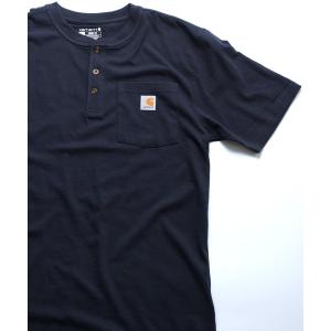 tシャツ Tシャツ 「carhartt」カーハート ヘンリーネック ワンポイントロゴ ポケット  M Workwear Pocket SS Henle