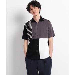 シャツ ブラウス ◆【Sサイズ〜】パネル ブロッキング カットソーシャツ