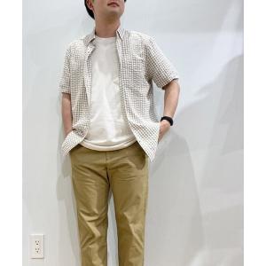 シャツ シアサッカー ボタンフロントシャツ メンズ