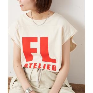 tシャツ Tシャツ 切替ノースリーブビッグロゴTEE