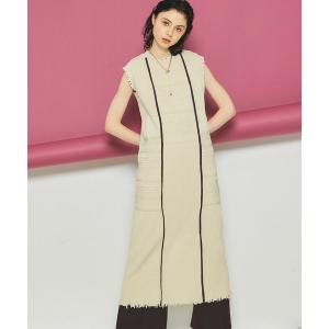 フィント F I N T フロントスカラップクレリックワンピース Bluegray ブランド公式 Locomall ロコモール 通販 Paypayモール