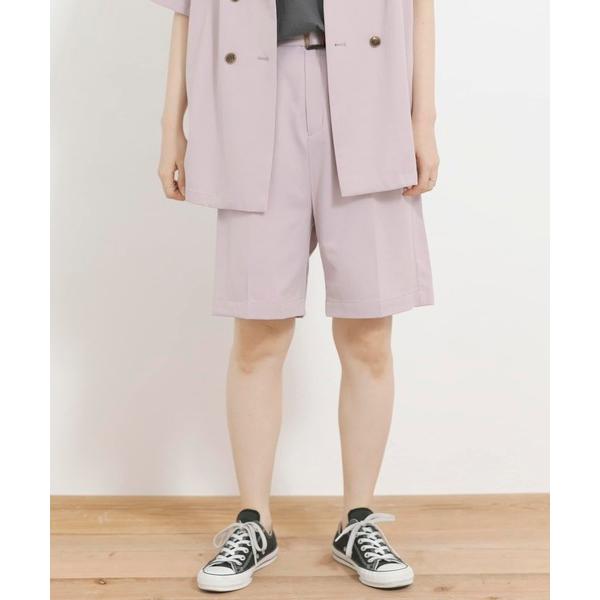 パンツ ベルト付きショートパンツ レディース