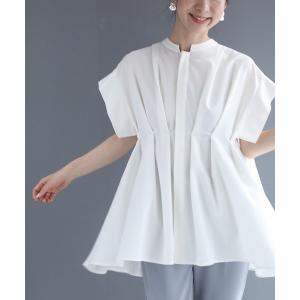 ブラウス シャツ 細見えウエストタックブラウス レディース