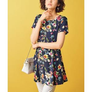 チュニック フレアーシルエットプリントチュニック