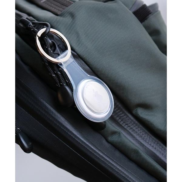 キーホルダー AirTag用キーリング付きクリアケース