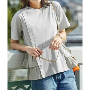 tシャツ Tシャツ ＩＥＤＩＴ　汗じみ軽減加工をほどこした　異素材遣いＴシャツ