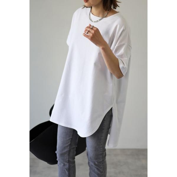 tシャツ コットンサイドスリットTシャツ レディース