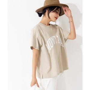 tシャツ Tシャツ シルキータッチカレッジプリントTシャツ