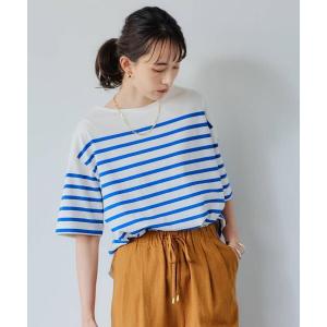 tシャツ Tシャツ SC パネル ボーダー バスク ショート スリーブ Tシャツ