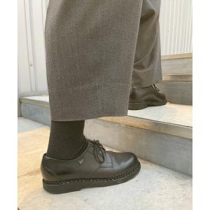 靴下 鹿の子ソックス　メンズ　25-27cm／クルー丈