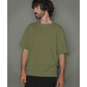 tシャツ Tシャツ ワッフルクルーネックTシャツ メンズ