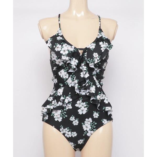 水着 Nuckle Market second story フラワーフリルワンピース レディース