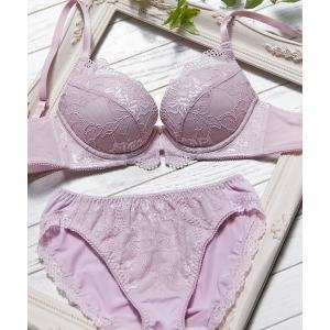 ブラジャー ショーツセット 「B〜Fカップ／上下セット　落ち着いたアウターカラーのバリエーションも」丸胸レーシィワイヤーブラ＆ショーツセット