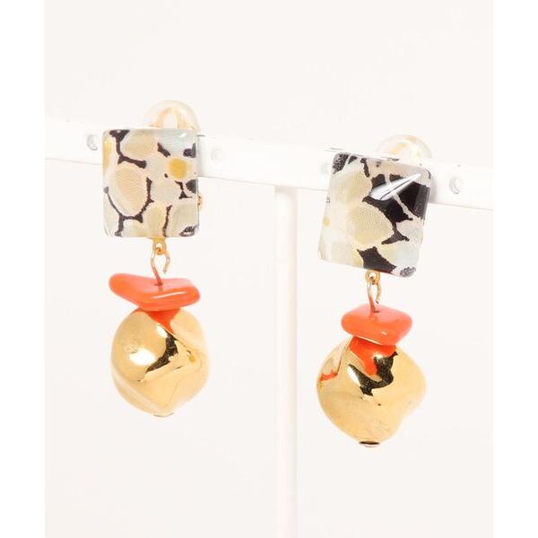 イヤリング 「joesstyle」*Glass Earrings*　リバティヴィンテージゴールドビー...