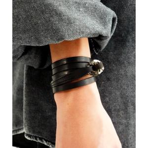 Desse(デッセ)レザーブレスレット ダブルベルト LBR-02 メンズ