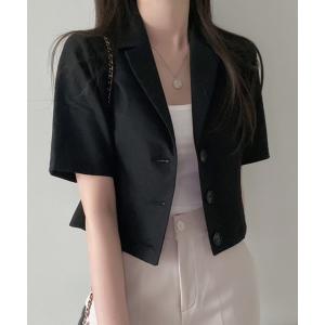 アウター テーラー　半袖ジャケット レディース