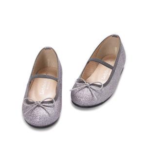シューズ バレエシューズ キッズ 「LadybugKids/レディーバグキッズ」グリッター　リボンバレエシューズ