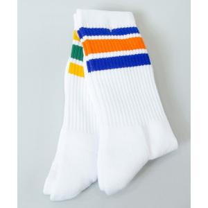 メンズ 靴下 Healthknit-ライン＆ロゴ・2P-Socks/ヘルスニット ソックス