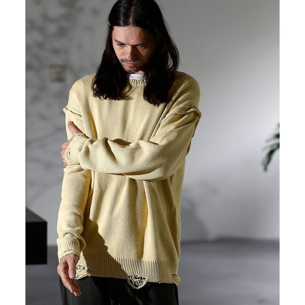 セーター ニット mn2368- ダメージニット メンズ