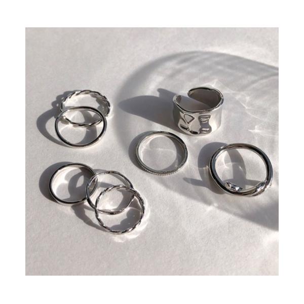 指輪 リング ツイストリング8点セット レディース
