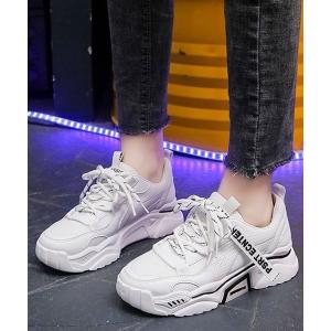 スニーカー パステルカラー 厚底 ソール ダッドシューズ レディース